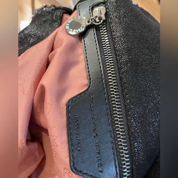 Stella McCartney Black Vegan Leather Falabella Handbag With Silver Hardware - Picture 6 of 9